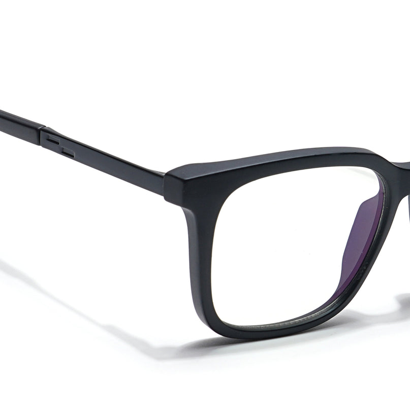 Voyage Veloura Select Matt Black Square Eyeglasses for Men & Women - SLMG6169-C1