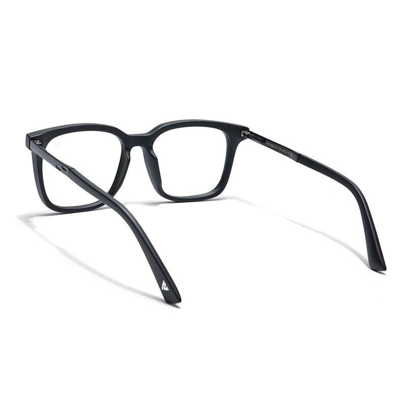 Voyage Veloura Select Matt Black Square Eyeglasses for Men & Women - SLMG6169-C1