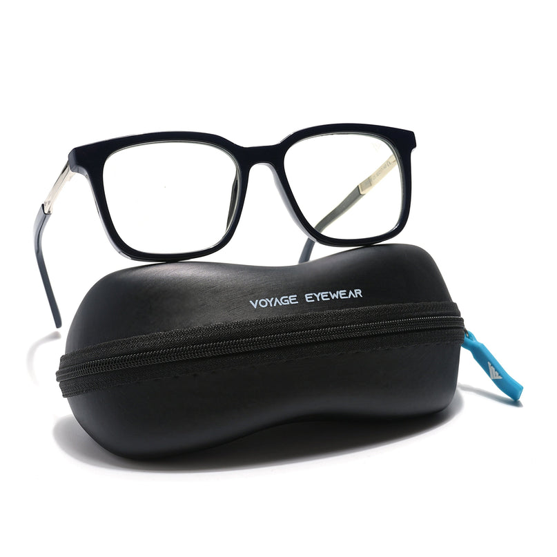 Voyage Veloura Select Navy Blue Square Eyeglasses for Men & Women - SLMG6170-C2