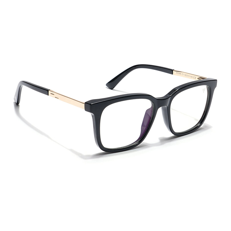 Voyage Veloura Select Shine Black Square Eyeglasses for Men & Women - SLMG6171-C3