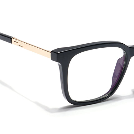 Voyage Veloura Select Shine Black Square Eyeglasses for Men & Women - SLMG6171-C3