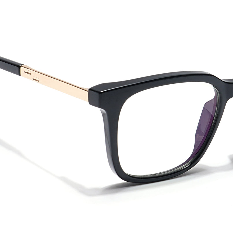 Voyage Veloura Select Shine Black Square Eyeglasses for Men & Women - SLMG6171-C3