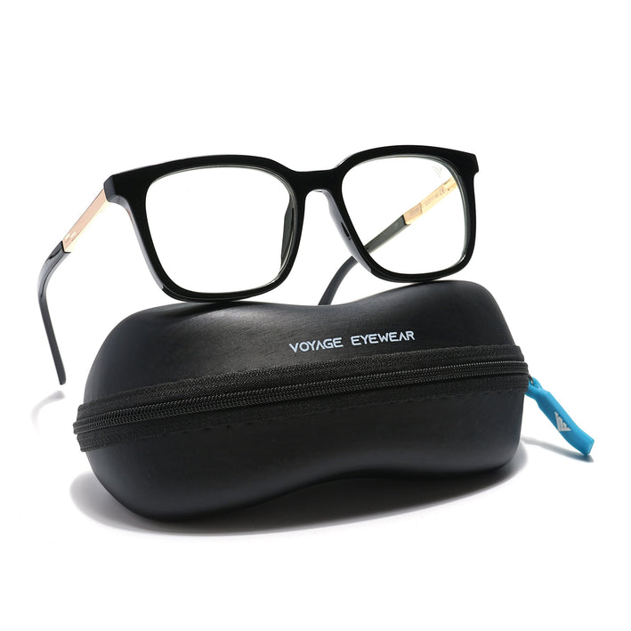 Voyage Veloura Select Shine Black Square Eyeglasses for Men & Women - SLMG6171-C3