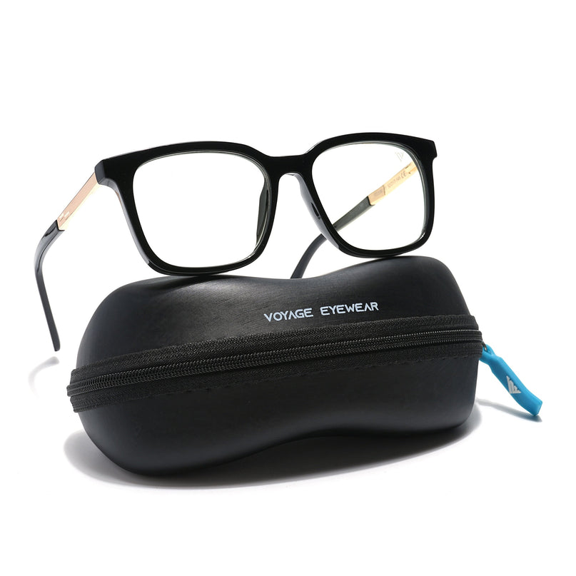 Voyage Veloura Select Shine Black Square Eyeglasses for Men & Women - SLMG6171-C3