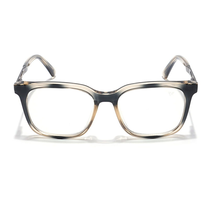 Voyage Veloura Select Black & Light Golden Square Eyeglasses for Men & Women - SLMG6172-C4