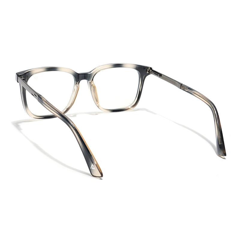 Voyage Veloura Select Black & Light Golden Square Eyeglasses for Men & Women - SLMG6172-C4