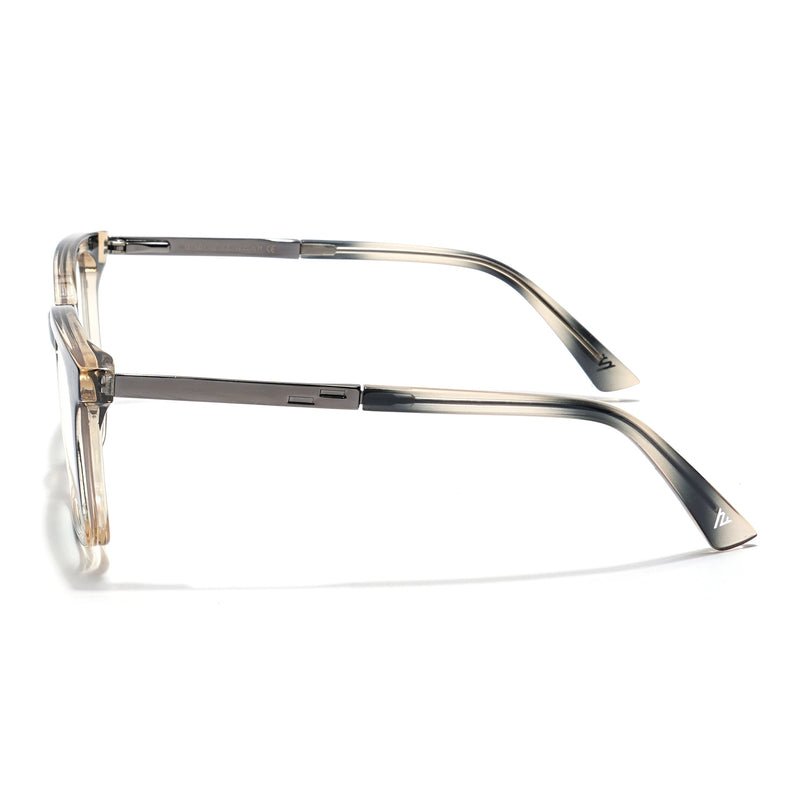 Voyage Veloura Select Black & Light Golden Square Eyeglasses for Men & Women - SLMG6172-C4