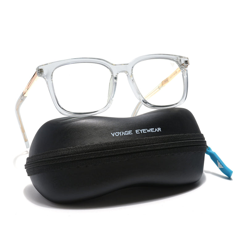 Voyage Veloura Select Transparent Square Eyeglasses for Men & Women - SLMG6173-C5