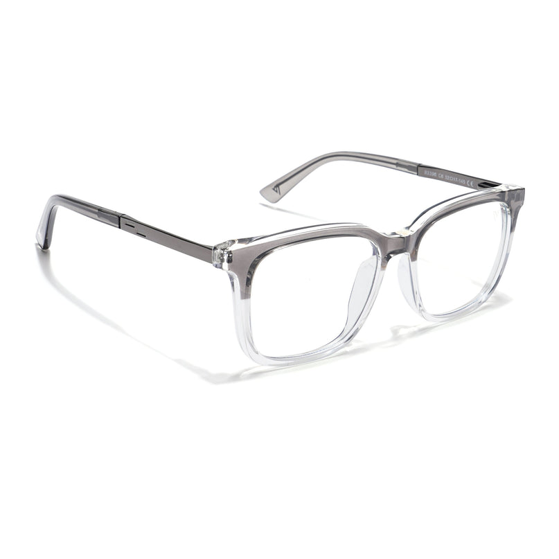 Voyage Veloura Select Black & Transparent Square Eyeglasses for Men & Women - SLMG6174-C6