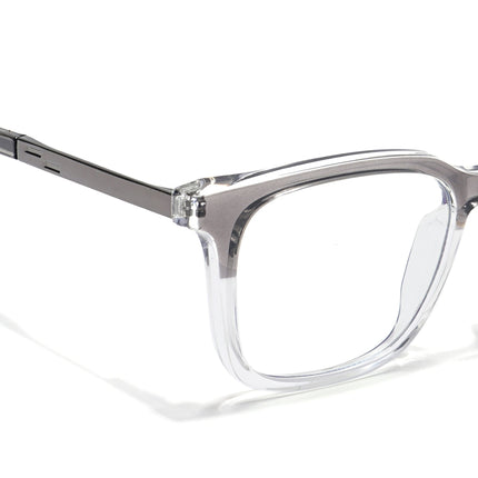 Voyage Veloura Select Black & Transparent Square Eyeglasses for Men & Women - SLMG6174-C6