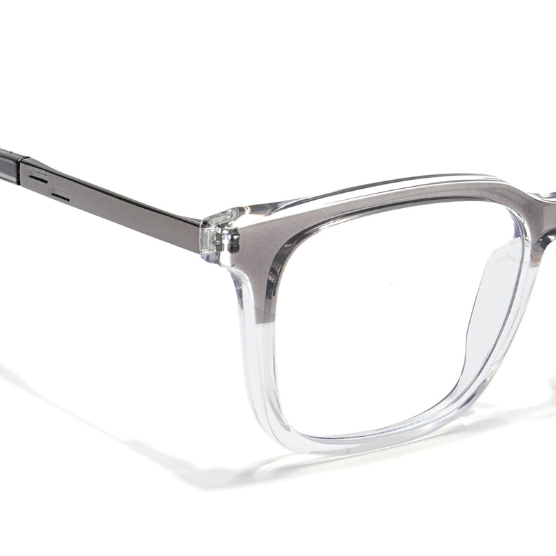 Voyage Veloura Select Black & Transparent Square Eyeglasses for Men & Women - SLMG6174-C6