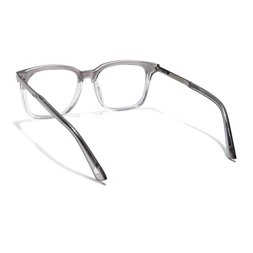 Voyage Veloura Select Black & Transparent Square Eyeglasses for Men & Women - SLMG6174-C6