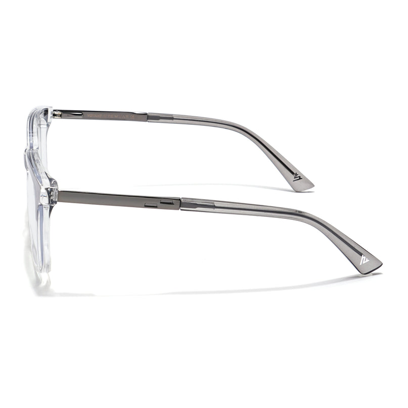 Voyage Veloura Select Black & Transparent Square Eyeglasses for Men & Women - SLMG6174-C6