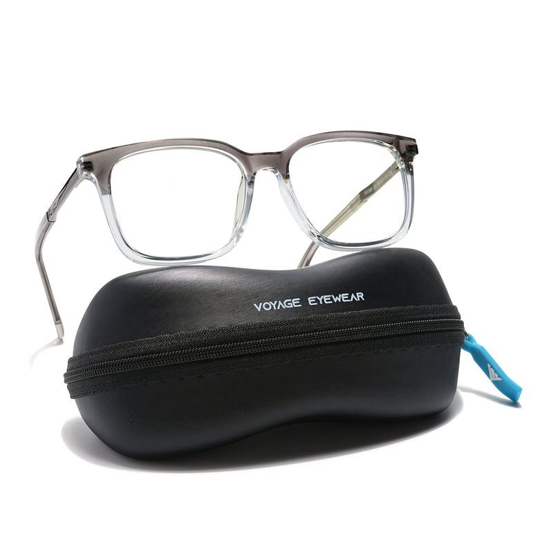 Voyage Veloura Select Black & Transparent Square Eyeglasses for Men & Women - SLMG6174-C6