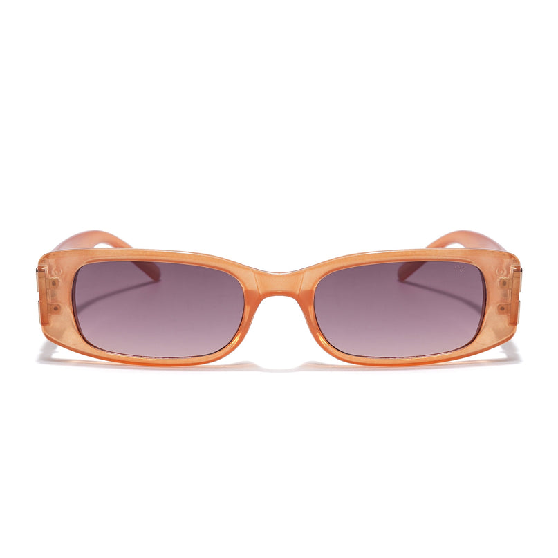 Rectangle Sunglasses (Brown Lens | Light Brown Frame - MG5807)