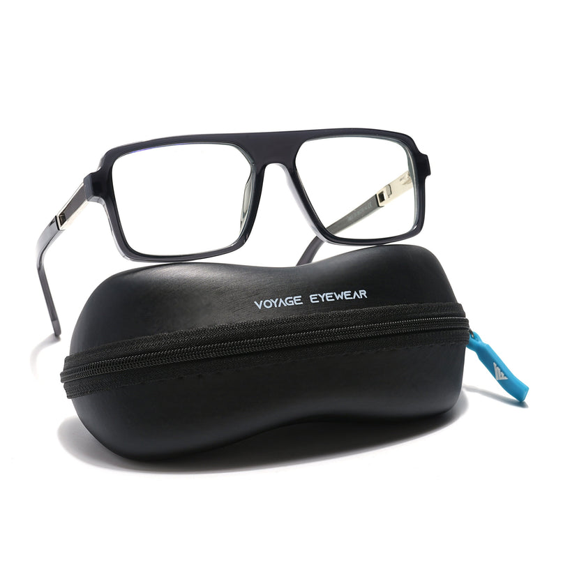 Voyage Veloura Select Shine Black Square Eyeglasses for Men & Women - SLMG6175-C1