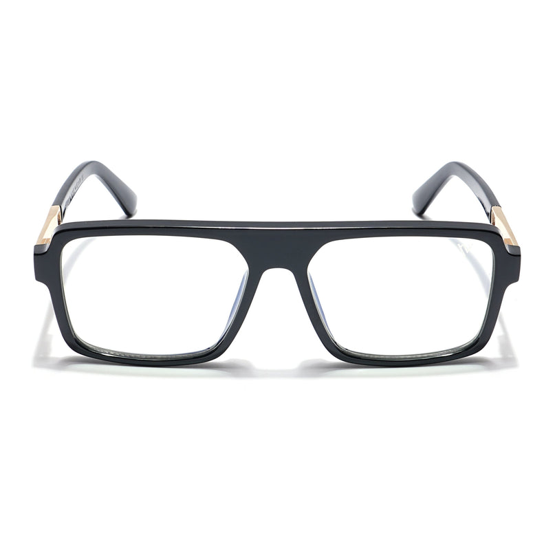 Voyage Veloura Select Shine Black Square Eyeglasses for Men & Women - SLMG6176-C2