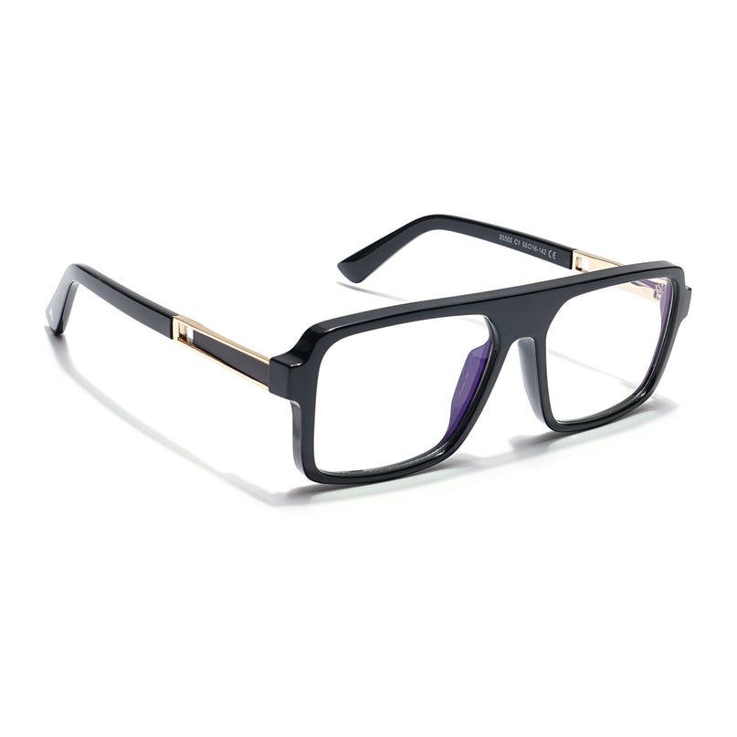 Voyage Veloura Select Shine Black Square Eyeglasses for Men & Women - SLMG6176-C2