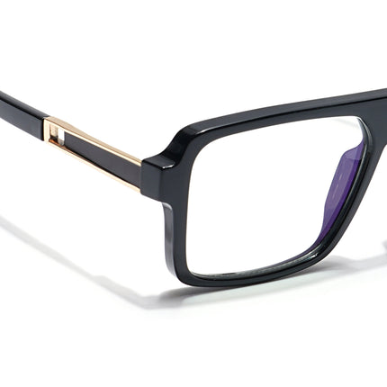 Voyage Veloura Select Shine Black Square Eyeglasses for Men & Women - SLMG6176-C2