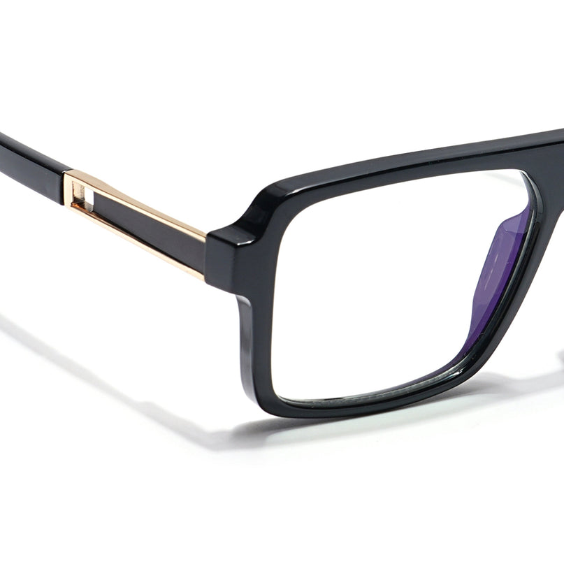 Voyage Veloura Select Shine Black Square Eyeglasses for Men & Women - SLMG6176-C2