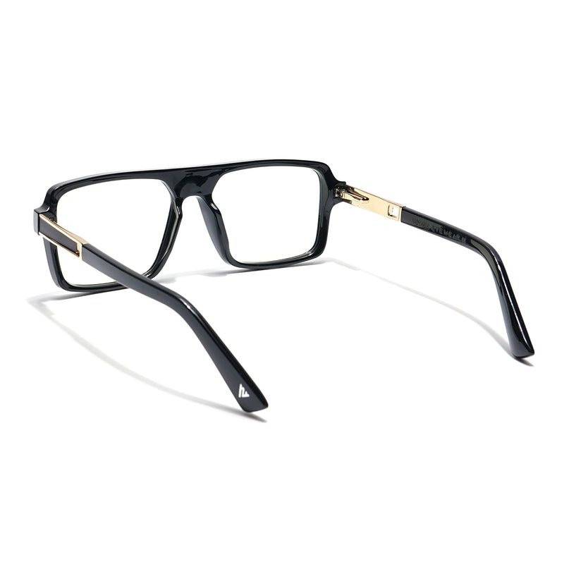 Voyage Veloura Select Shine Black Square Eyeglasses for Men & Women - SLMG6176-C2