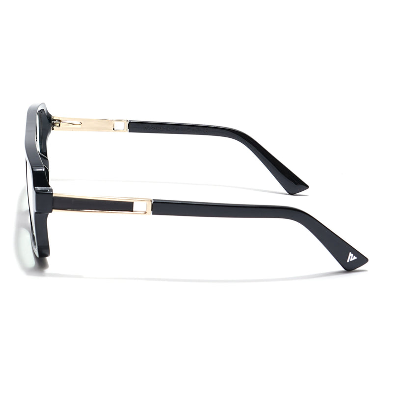 Voyage Veloura Select Shine Black Square Eyeglasses for Men & Women - SLMG6176-C2