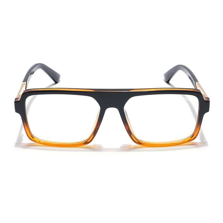 Voyage Veloura Select Black & Brown Square Eyeglasses for Men & Women - SLMG6177-C3