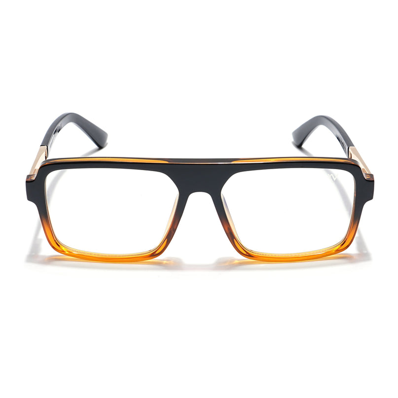 Voyage Veloura Select Black & Brown Square Eyeglasses for Men & Women - SLMG6177-C3