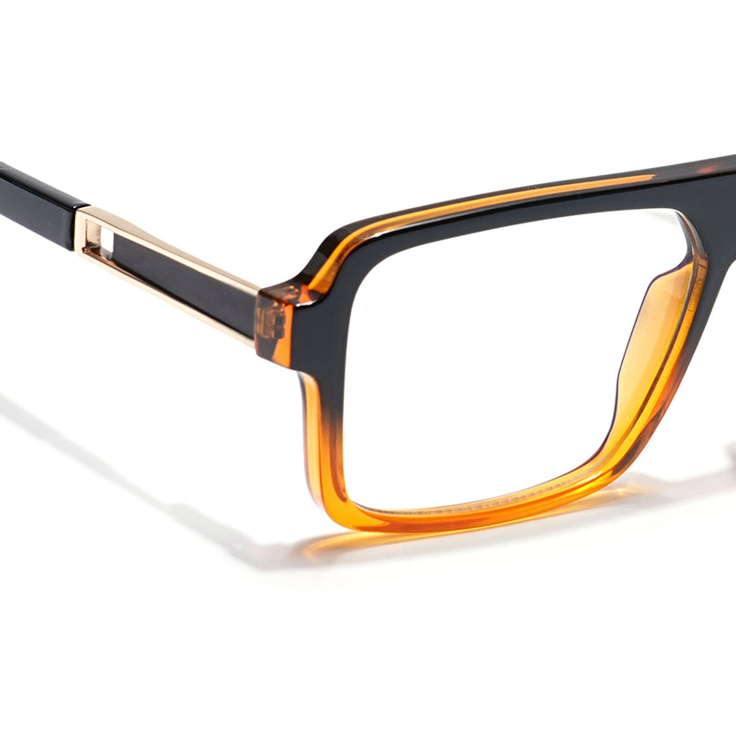 Voyage Veloura Select Black & Brown Square Eyeglasses for Men & Women - SLMG6177-C3