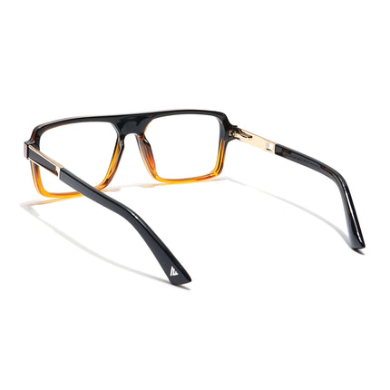 Voyage Veloura Select Black & Brown Square Eyeglasses for Men & Women - SLMG6177-C3