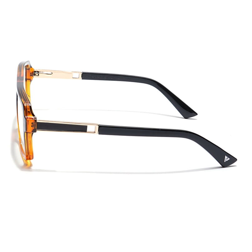 Voyage Veloura Select Black & Brown Square Eyeglasses for Men & Women - SLMG6177-C3
