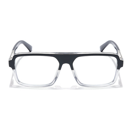 Voyage Veloura Select Black & Transparent Square Eyeglasses for Men & Women - SLMG6178-C4