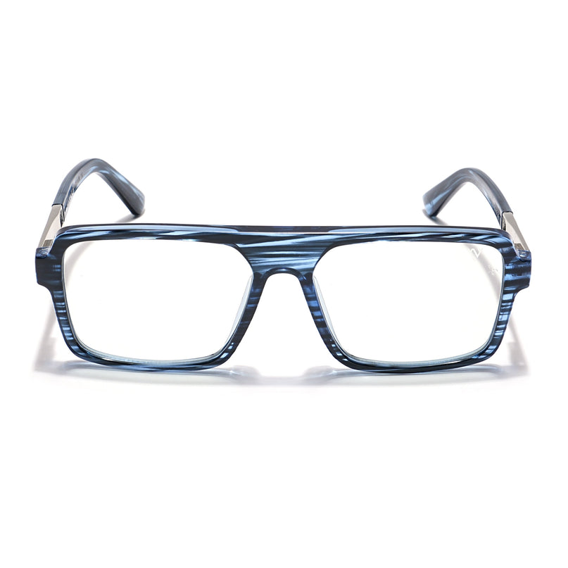 Voyage Veloura Select Blue Square Eyeglasses for Men & Women - SLMG6179-C5