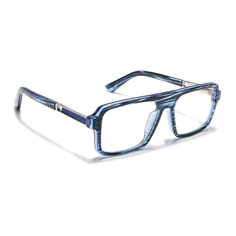 Voyage Veloura Select Blue Square Eyeglasses for Men & Women - SLMG6179-C5