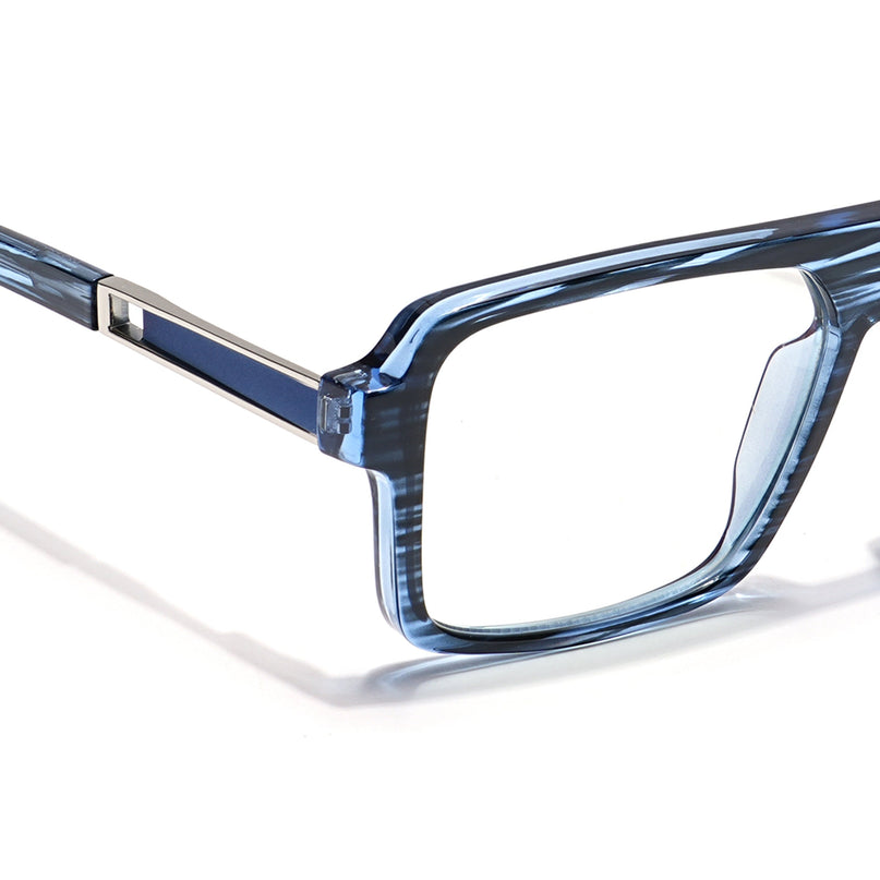 Voyage Veloura Select Blue Square Eyeglasses for Men & Women - SLMG6179-C5
