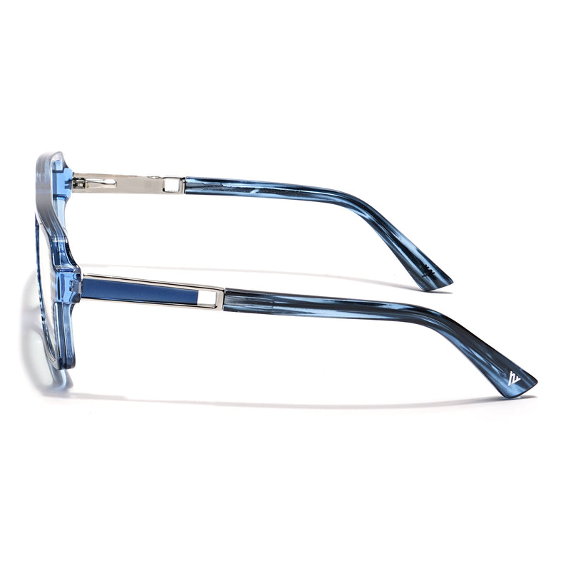 Voyage Veloura Select Blue Square Eyeglasses for Men & Women - SLMG6179-C5