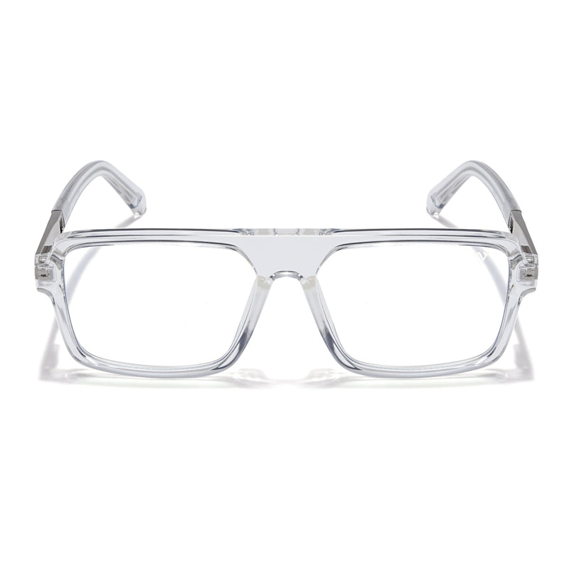 Voyage Veloura Select Transparent Square Eyeglasses for Men & Women - SLMG6180-C6