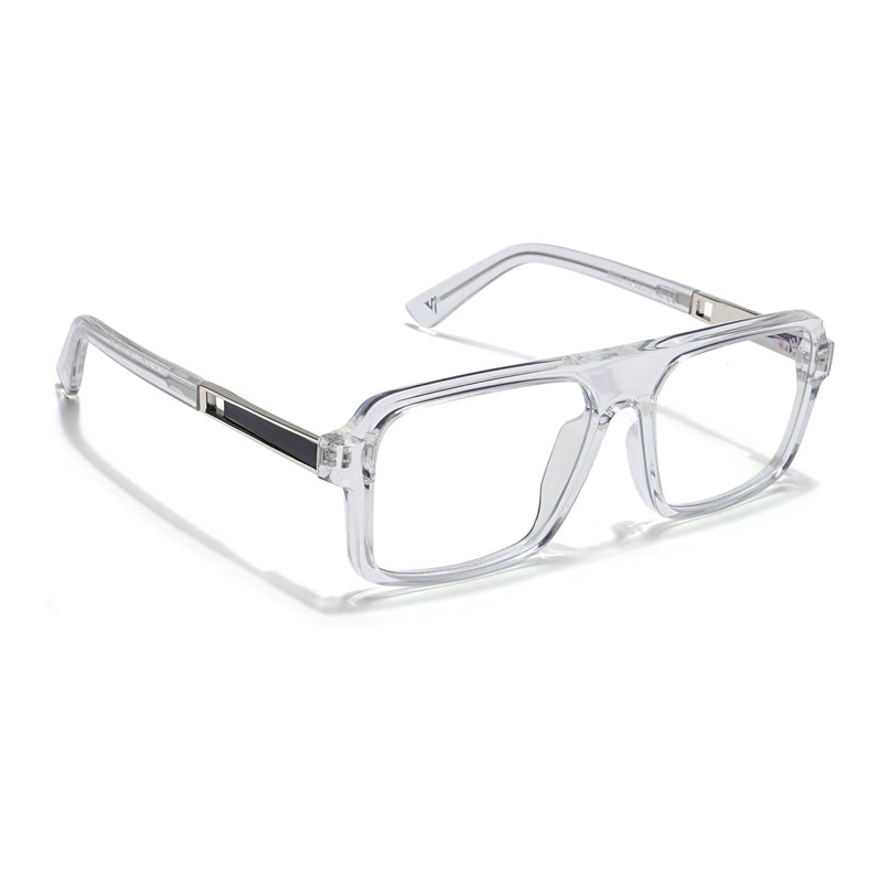 Voyage Veloura Select Transparent Square Eyeglasses for Men & Women - SLMG6180-C6