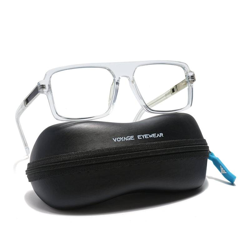 Voyage Veloura Select Transparent Square Eyeglasses for Men & Women - SLMG6180-C6