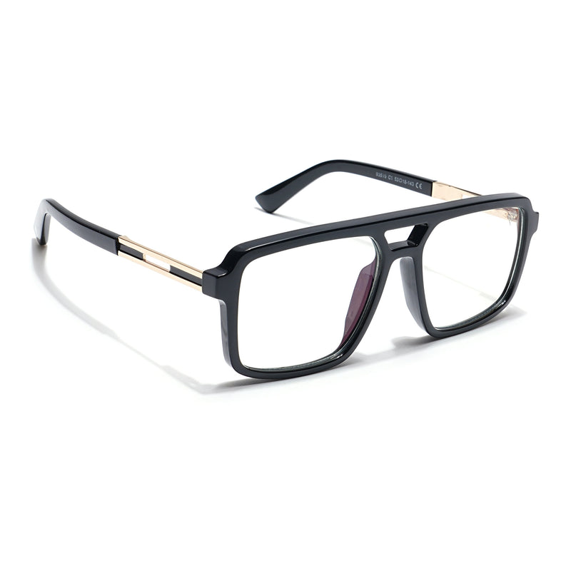 Voyage Veloura Select Shine Black Wayfarer Eyeglasses for Men & Women - SLMG6181-C1