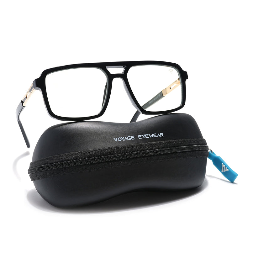 Voyage Veloura Select Shine Black Wayfarer Eyeglasses for Men & Women - SLMG6181-C1