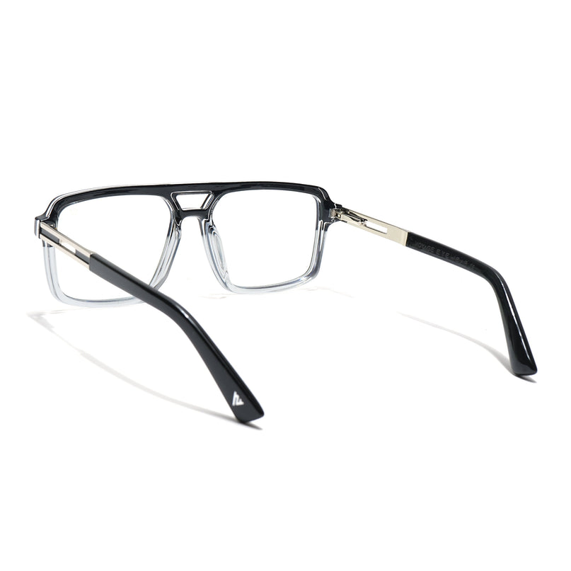 Voyage Veloura Select Black & Transparent Wayfarer Eyeglasses for Men & Women - SLMG6182-C2