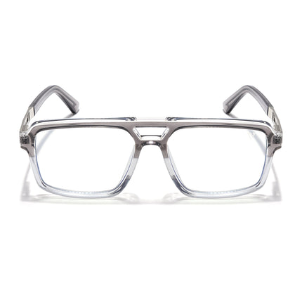 Voyage Veloura Select Silver & Transparent Wayfarer Eyeglasses for Men & Women - SLMG6183-C3