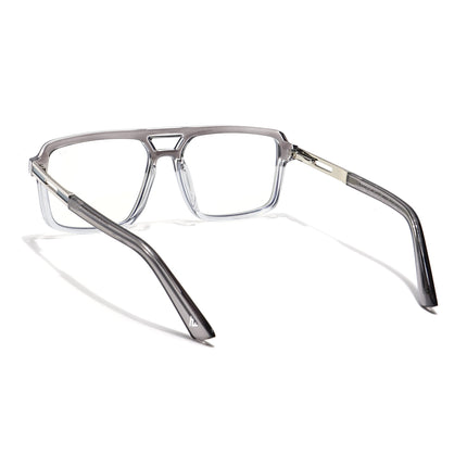 Voyage Veloura Select Silver & Transparent Wayfarer Eyeglasses for Men & Women - SLMG6183-C3