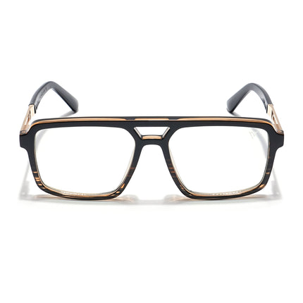 Voyage Veloura Select Black & Brown Wayfarer Eyeglasses for Men & Women - SLMG6184-C4