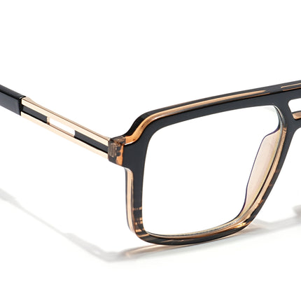 Voyage Veloura Select Black & Brown Wayfarer Eyeglasses for Men & Women - SLMG6184-C4