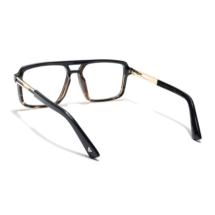 Voyage Veloura Select Black & Brown Wayfarer Eyeglasses for Men & Women - SLMG6184-C4