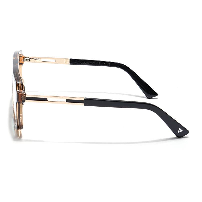 Voyage Veloura Select Black & Brown Wayfarer Eyeglasses for Men & Women - SLMG6184-C4