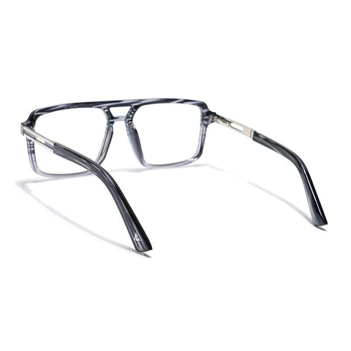 Voyage Veloura Select Black & Grey Wayfarer Eyeglasses for Men & Women - SLMG6185-C5