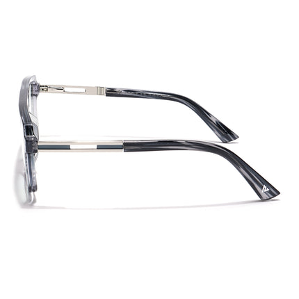 Voyage Veloura Select Black & Grey Wayfarer Eyeglasses for Men & Women - SLMG6185-C5